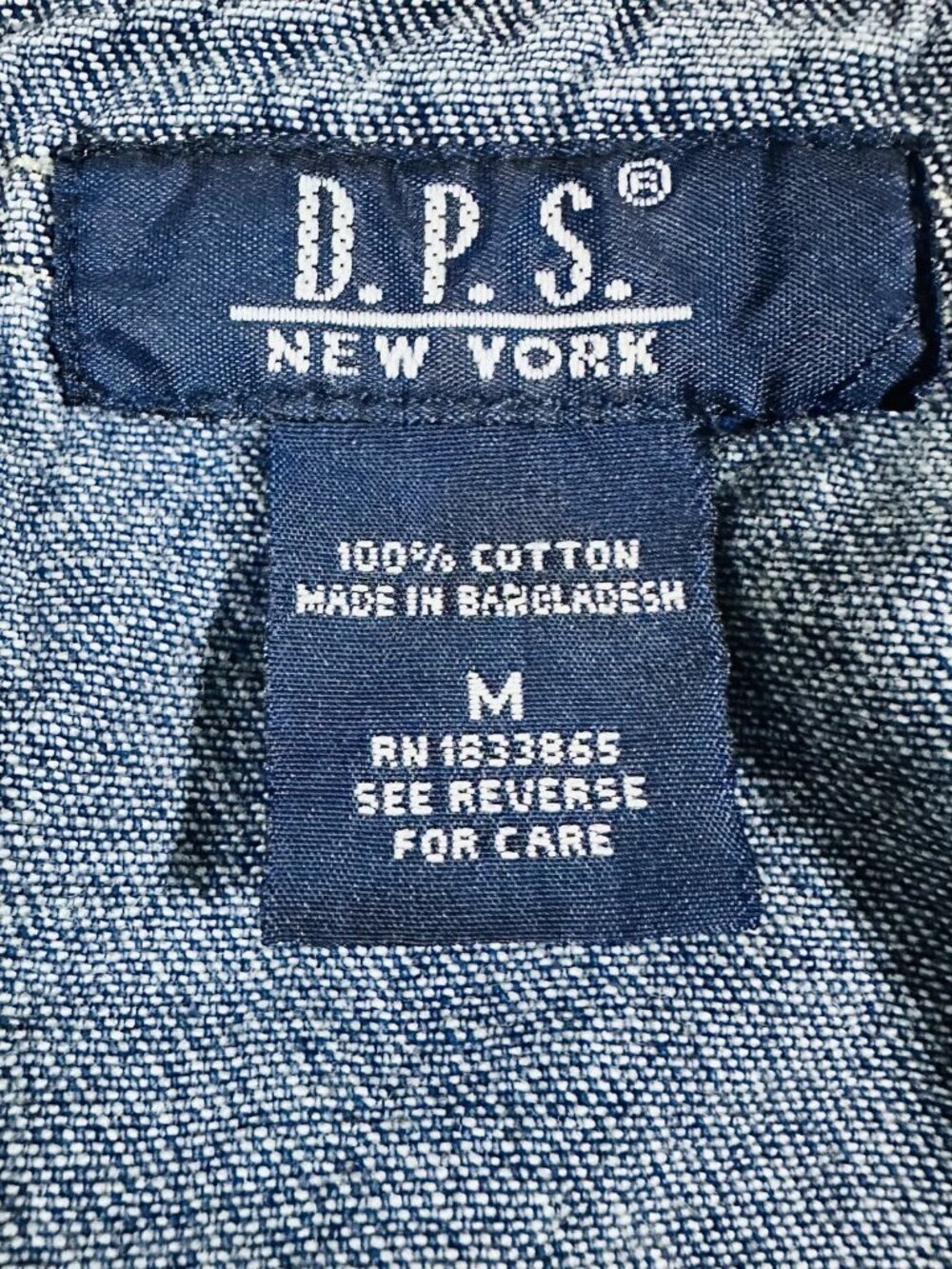 Vintage DPS New York Denim Maxi Dress M Button Front Side Slit Y2K 90s - Picture 4 of 5